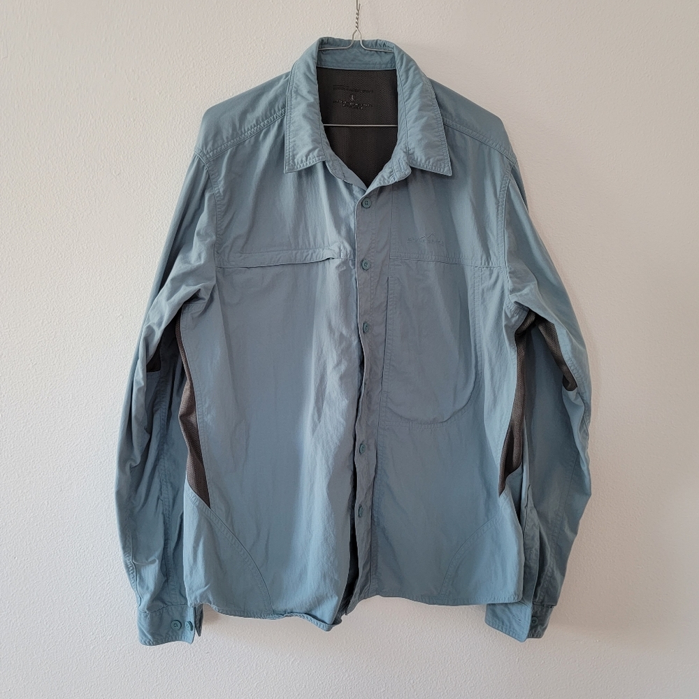 Eddie Bauer men's blue shirt size L